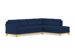 Marco 2pc Sleeper Sectional :: Leg Finish: Natural / Configuration: RAF - Chaise on the Right / Sleeper Option: Memory Foam Mattress