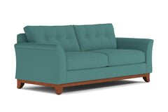 Marco Queen Size Sleeper Sofa Bed :: Leg Finish: Pecan / Sleeper Option: Memory Foam Mattress