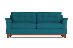 Marco Queen Size Sleeper Sofa Bed :: Leg Finish: Pecan / Sleeper Option: Deluxe Innerspring Mattress