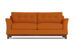 Marco Queen Size Sleeper Sofa Bed :: Leg Finish: Pecan / Sleeper Option: Memory Foam Mattress