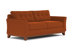 Marco Queen Size Sleeper Sofa Bed :: Leg Finish: Pecan / Sleeper Option: Deluxe Innerspring Mattress