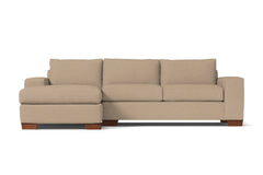 Melrose 2pc Sleeper Sectional :: Leg Finish: Pecan / Configuration: LAF - Chaise on the Left / Sleeper Option: Memory Foam Mattress