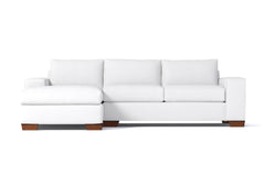 Melrose 2pc Sleeper Sectional :: Leg Finish: Pecan / Configuration: LAF - Chaise on the Left / Sleeper Option: Memory Foam Mattress