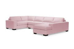 Melrose 3pc Sectional Sofa :: Leg Finish: Espresso / Configuration: RAF - Chaise on the Right