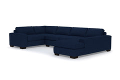 Melrose 3pc Sleeper Sectional :: Leg Finish: Espresso / Configuration: RAF - Chaise on the Right / Sleeper Option: Deluxe Innerspring Mattress