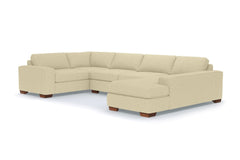 Melrose 3pc Sectional Sofa :: Leg Finish: Pecan / Configuration: RAF - Chaise on the Right