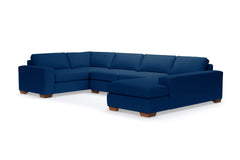 Melrose 3pc Sectional Sofa :: Leg Finish: Pecan / Configuration: RAF - Chaise on the Right