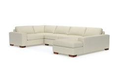 Melrose 3pc Sectional Sofa :: Leg Finish: Pecan / Configuration: RAF - Chaise on the Right