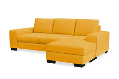 Melrose Reversible Velvet Chaise Sleeper Sofa Bed :: Leg Finish: Espresso / Sleeper Option: Memory Foam Mattress