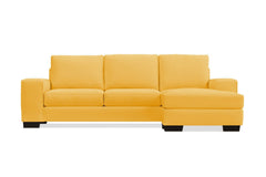 Melrose Reversible Velvet Chaise Sleeper Sofa Bed :: Leg Finish: Espresso / Sleeper Option: Deluxe Innerspring Mattress