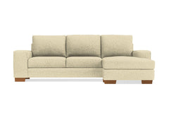 Melrose Reversible Chaise Sleeper Sofa Bed :: Leg Finish: Pecan / Sleeper Option: Deluxe Innerspring Mattress