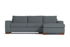 Melrose 2pc Sleeper Sectional :: Leg Finish: Pecan / Configuration: RAF - Chaise on the Right / Sleeper Option: Deluxe Innerspring Mattress