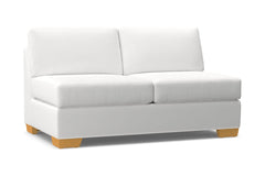 Melrose Armless Apartment Size Sofa :: Leg Finish: Natural