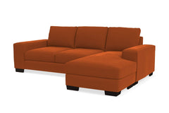 Melrose Reversible Velvet Chaise Sleeper Sofa Bed :: Leg Finish: Espresso / Sleeper Option: Memory Foam Mattress