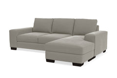 Melrose Reversible Velvet Chaise Sleeper Sofa Bed :: Leg Finish: Espresso / Sleeper Option: Deluxe Innerspring Mattress