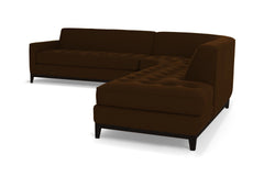 Monroe Drive 3pc Sleeper Sectional :: Leg Finish: Espresso / Configuration: RAF - Chaise on the Right / Sleeper Option: Memory Foam Mattress