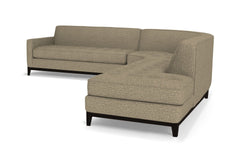 Monroe Drive 3pc Sleeper Sectional :: Leg Finish: Espresso / Configuration: RAF - Chaise on the Right / Sleeper Option: Deluxe Innerspring Mattress