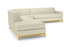 Monroe Drive 3pc Sectional Sofa :: Leg Finish: Natural / Configuration: LAF - Chaise on the Left