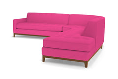 Monroe Drive 3pc Sectional Sofa :: Leg Finish: Pecan / Configuration: RAF - Chaise on the Right