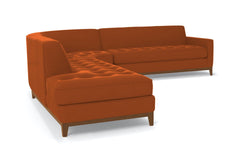 Monroe Drive 3pc Sectional Sofa :: Leg Finish: Pecan / Configuration: LAF - Chaise on the Left