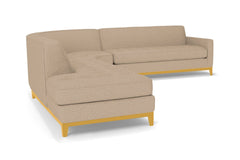 Monroe Drive 3pc Sectional Sofa :: Leg Finish: Natural / Configuration: LAF - Chaise on the Left