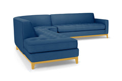 Monroe Drive 3pc Sleeper Sectional :: Leg Finish: Natural / Configuration: LAF - Chaise on the Left / Sleeper Option: Deluxe Innerspring Mattress