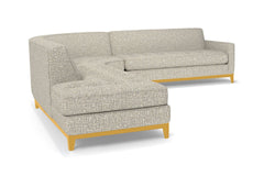 Monroe Drive 3pc Sectional Sofa :: Leg Finish: Natural / Configuration: LAF - Chaise on the Left