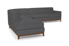 Monroe Drive 3pc Sectional Sofa :: Leg Finish: Pecan / Configuration: LAF - Chaise on the Left