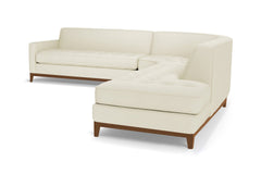Monroe Drive 3pc Sleeper Sectional :: Leg Finish: Pecan / Configuration: RAF - Chaise on the Right / Sleeper Option: Memory Foam Mattress