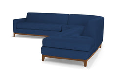 Monroe Drive 3pc Sleeper Sectional :: Leg Finish: Pecan / Configuration: RAF - Chaise on the Right / Sleeper Option: Memory Foam Mattress