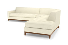 Monroe Drive 3pc Sleeper Sectional :: Leg Finish: Pecan / Configuration: RAF - Chaise on the Right / Sleeper Option: Deluxe Innerspring Mattress