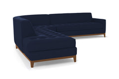 Monroe Drive 3pc Sectional Sofa :: Leg Finish: Pecan / Configuration: LAF - Chaise on the Left