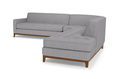 Monroe Drive 3pc Sleeper Sectional :: Leg Finish: Pecan / Configuration: RAF - Chaise on the Right / Sleeper Option: Deluxe Innerspring Mattress