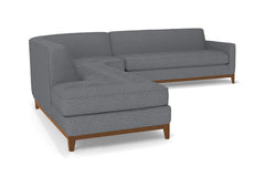 Monroe Drive 3pc Sectional Sofa :: Leg Finish: Pecan / Configuration: LAF - Chaise on the Left