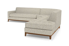 Monroe Drive 3pc Sleeper Sectional :: Leg Finish: Pecan / Configuration: RAF - Chaise on the Right / Sleeper Option: Deluxe Innerspring Mattress