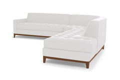 Monroe Drive 3pc Sleeper Sectional :: Leg Finish: Pecan / Configuration: RAF - Chaise on the Right / Sleeper Option: Deluxe Innerspring Mattress