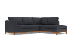 Mulholland Drive 2pc Sectional Sofa :: Leg Finish: Pecan / Configuration: RAF - Chaise on the Right