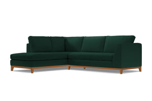 Mulholland Drive 2pc Sleeper Sectional :: Leg Finish: Pecan / Configuration: LAF - Chaise on the Left / Sleeper Option: Memory Foam Mattress