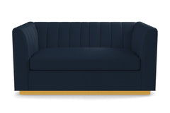 Nora Twin Size Sleeper Sofa Bed :: Leg Finish: Natural / Sleeper Option: Memory Foam Mattress