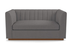 Nora Apartment Size Sleeper Sofa Bed :: Leg Finish: Pecan / Sleeper Option: Deluxe Innerspring Mattress