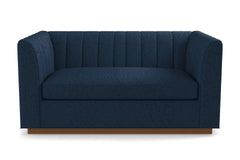 Nora Apartment Size Sleeper Sofa Bed :: Leg Finish: Pecan / Sleeper Option: Deluxe Innerspring Mattress