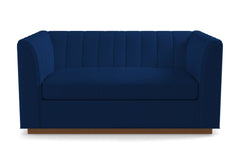 Nora Apartment Size Sleeper Sofa Bed :: Leg Finish: Pecan / Sleeper Option: Deluxe Innerspring Mattress