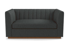 Nora Apartment Size Sleeper Sofa Bed :: Leg Finish: Pecan / Sleeper Option: Deluxe Innerspring Mattress