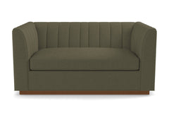 Nora Apartment Size Sleeper Sofa Bed :: Leg Finish: Pecan / Sleeper Option: Deluxe Innerspring Mattress