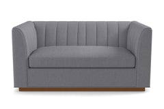 Nora Apartment Size Sleeper Sofa Bed :: Leg Finish: Pecan / Sleeper Option: Deluxe Innerspring Mattress
