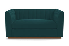 Nora Apartment Size Sleeper Sofa Bed :: Leg Finish: Pecan / Sleeper Option: Deluxe Innerspring Mattress