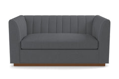 Nora Apartment Size Sleeper Sofa Bed :: Leg Finish: Pecan / Sleeper Option: Deluxe Innerspring Mattress