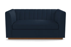 Nora Apartment Size Sleeper Sofa Bed :: Leg Finish: Pecan / Sleeper Option: Deluxe Innerspring Mattress