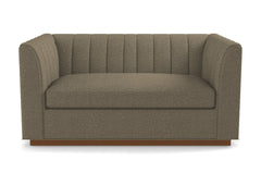 Nora Apartment Size Sleeper Sofa Bed :: Leg Finish: Pecan / Sleeper Option: Deluxe Innerspring Mattress