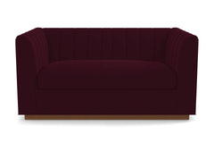 Nora Apartment Size Sleeper Sofa Bed :: Leg Finish: Pecan / Sleeper Option: Memory Foam Mattress